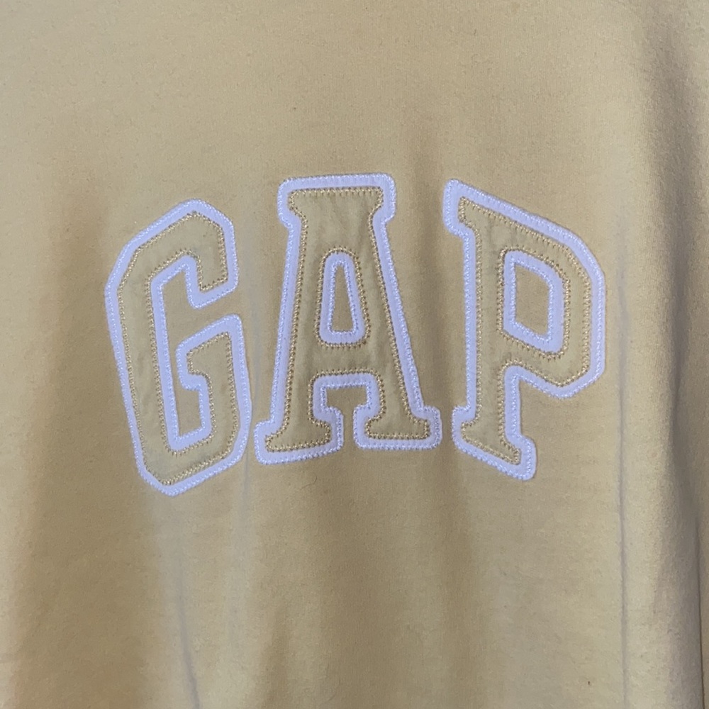 GAP Yellow Fleece Hoodie Sweatshirt - Picture 3 of 8
